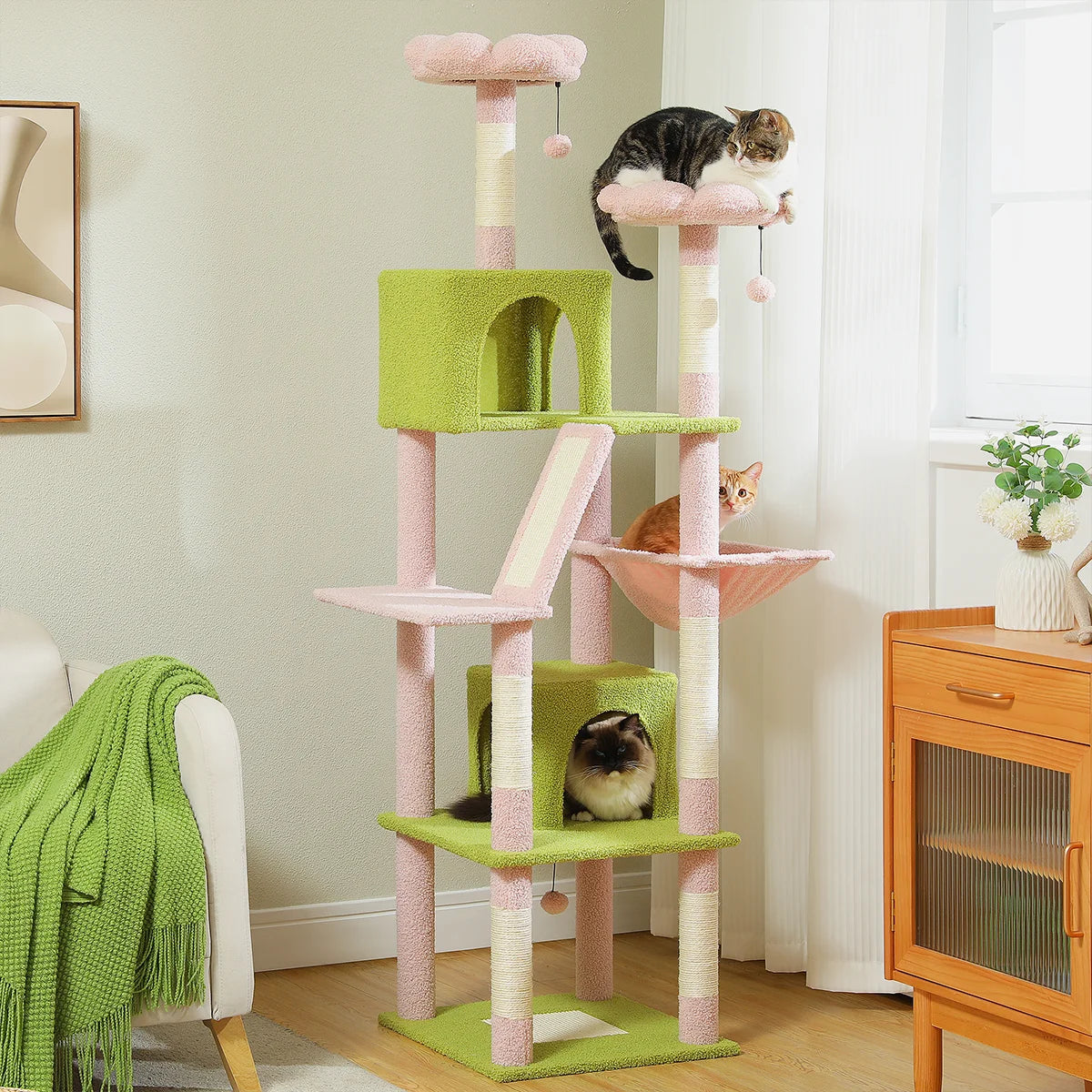 Grand arbre à chat d'intérieur H180 cm