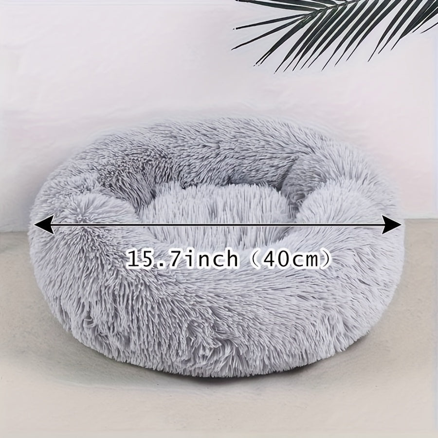 Panier pour chat en peluche confortable avec fond antidérapant