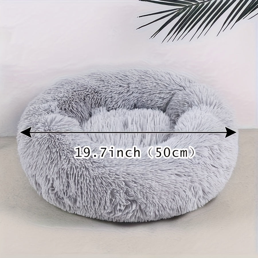 Panier pour chat en peluche confortable avec fond antidérapant