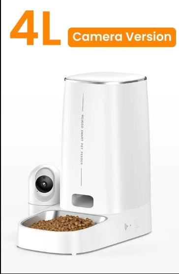 Distributeur automatique de nourriture pour chats 4 L avec caméra vidéo