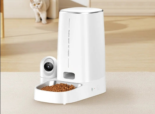 Distributeur automatique de nourriture pour chats 4 L avec caméra vidéo